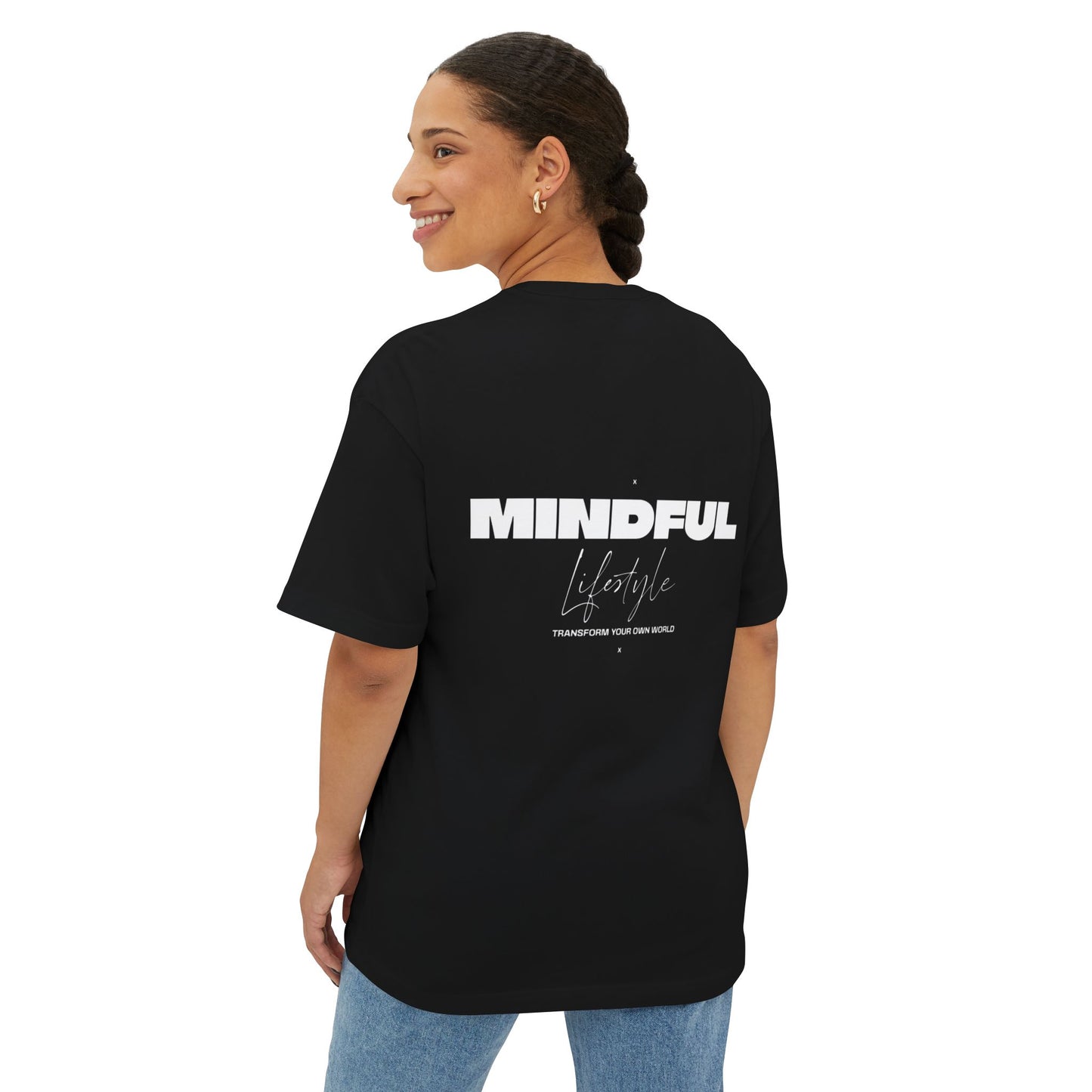 Mindful Lifestyle Oversized Unisex Tee - Transform Your Own World