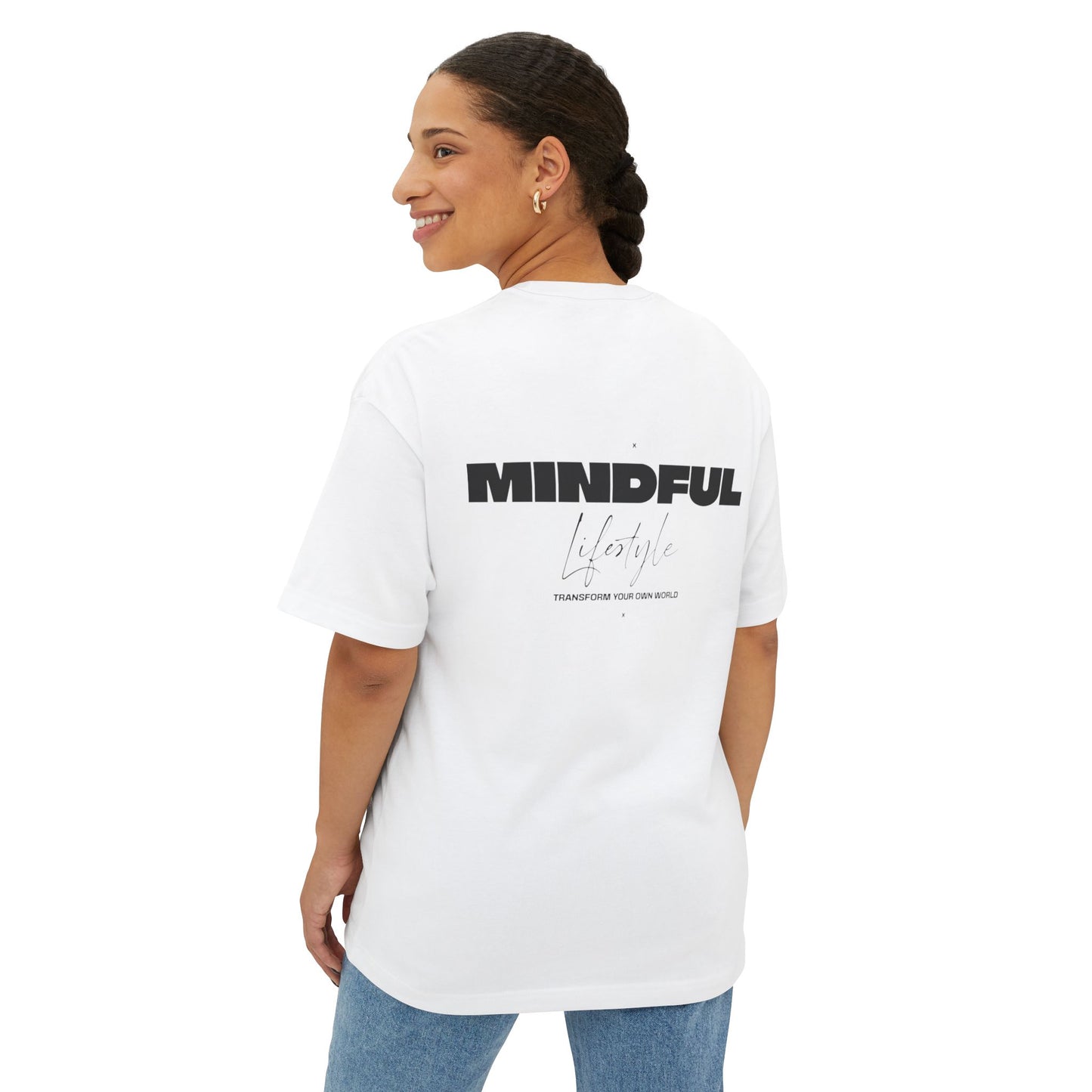 Mindful Lifestyle Oversized Unisex Tee - Transform Your Own World